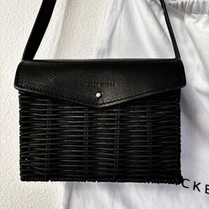 WICKER WINGS Mini Shou Leather Trim Bag